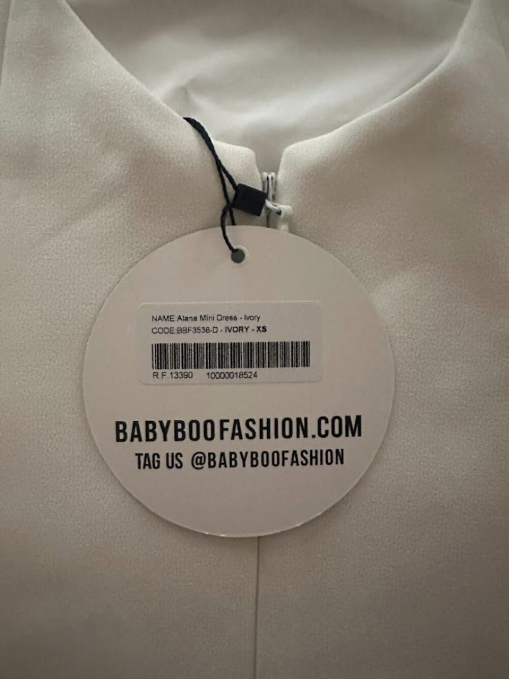 BABYBOO- ALANA MINI DRESS - IVORY - XS - Picture 12 of 12